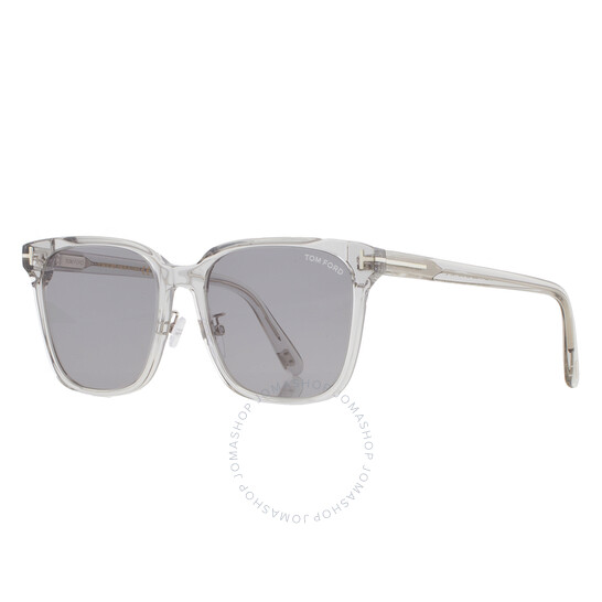 サングラス Tom Ford Sunglasses TF891K 20D Asian Fit Clear Frame Tom Ford Square Men's Sunglasses FT0891-K 20D 55