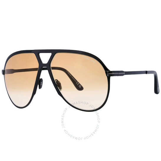 【正規品質保証】 Tom Ford FT1060 Sunglasses Men's Pilot Gradient Brown Xavier 小物