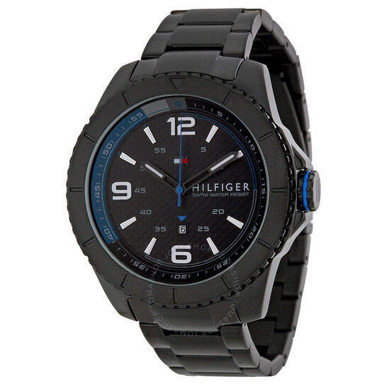 Tommy Hilfiger Black Dial Black PVD Stainless Steel Men's