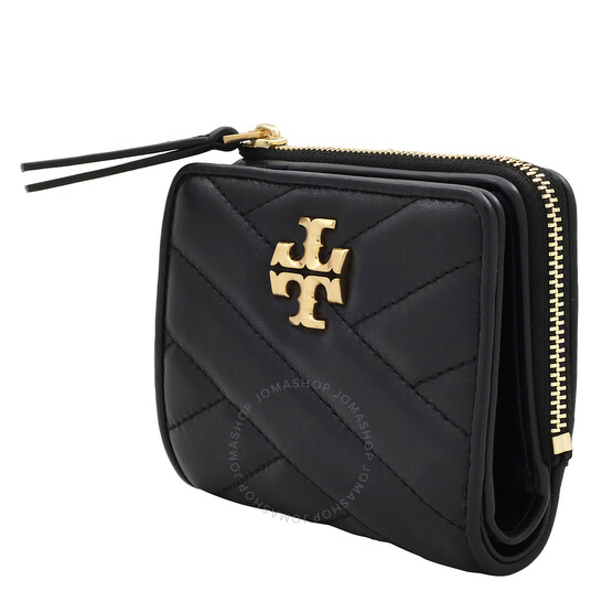 ☆☆Tory Burch☆☆ Kira Chevron Bifold 153121 001 Half Walle Tory Burch Bi-Fold Chevron Kira Wallet In Black 153121-001