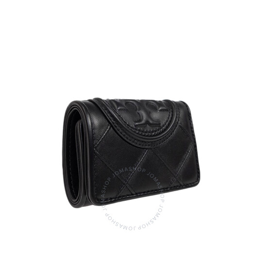 ☆☆Tory Burch☆☆ 24FW Tory Burch Half Wallet 156558 001 Bl Tory Burch Black Fleming Soft Small Flap Wallet 156558-001