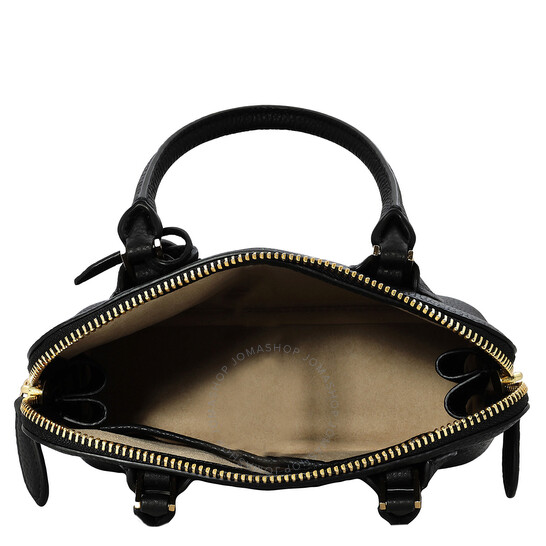 Tory Burch Black Pebbled Leather Mini Swing Satchel 155619