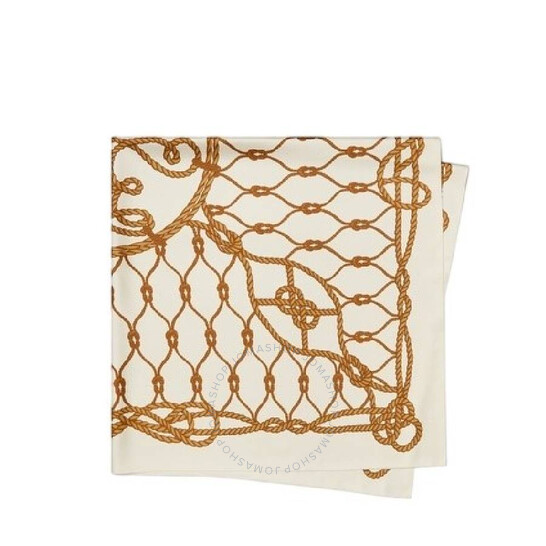 Tory Burch Knot Logo Silk Scarf 157359-200 196133977774
