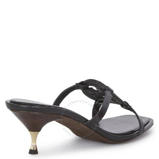 Tory Burch Miller Embossed Logo Heel Sandals, Size 6.5