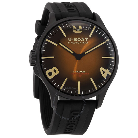 U-BOAT 時計 ブラウン　正規品 U-Boat ダークムーン ウニコ ブロンズ PVD (46.5mm) エイジド