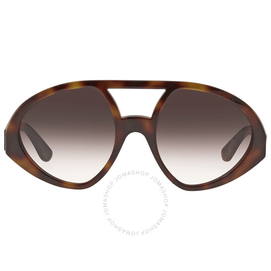 サングラス VALENTINO GARAVANI Woman Sunglasses Brown Valentino Garavani V Gold Sunglasses in Brown Tortoise | REVOLVE