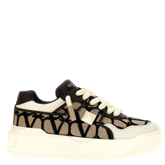スニーカー Valentino Garavani 'One Stud Xl' Sneakers One Stud Xl Nappa Leather Low-top Sneaker for Man in Black