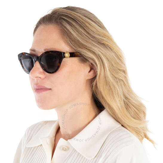 VERSACE キャットアイフレムサンクラス 0VE4471B 10887 Versace Dark Gray Butterfly Ladies Sunglasses VE4435 108/87