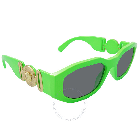 サングラス VERSACE Woman Sunglasses Green 0VE4361 531987 New VERSACE VE4361 531987 Green Fluorescent/Grey 53-18-140