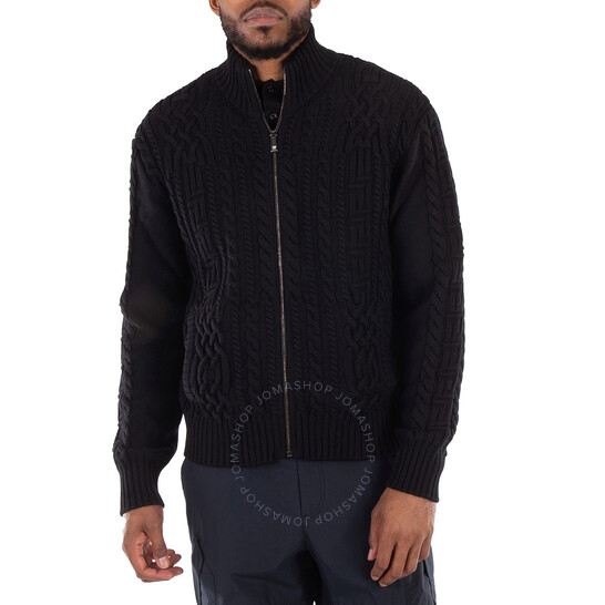【店舗購入品】Kitty cable knit tops Black Oversize jersey eyelets ultrablack | Calliope