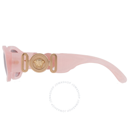 Versace Pink Gradient Grey Flash Geometric Unisex Sunglasses