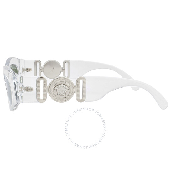 サングラス VERSACE Woman Sunglasses Transparent 0VE4480U 148/30 Versace Silver Mirror Oval Ladies Sunglasses VE4480U 148/30