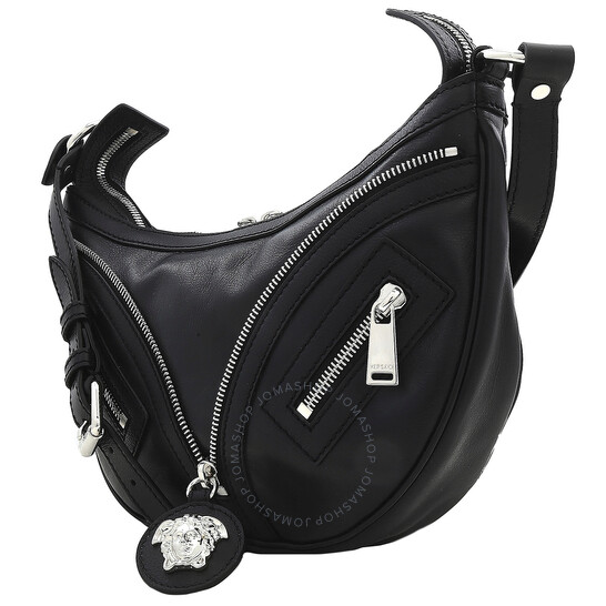 ショルダーバッグ・ポシェット Versace Repeat Small Hobo Bag Repeat Hobo Bag Black | VERSACE US