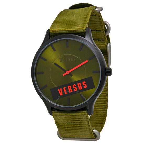 Versus By Versace Less Green Dial Canvas Unisex Watch
