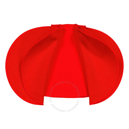 Victoria Beckham Ribbed High-Waist Circular 3D-Detail Mini