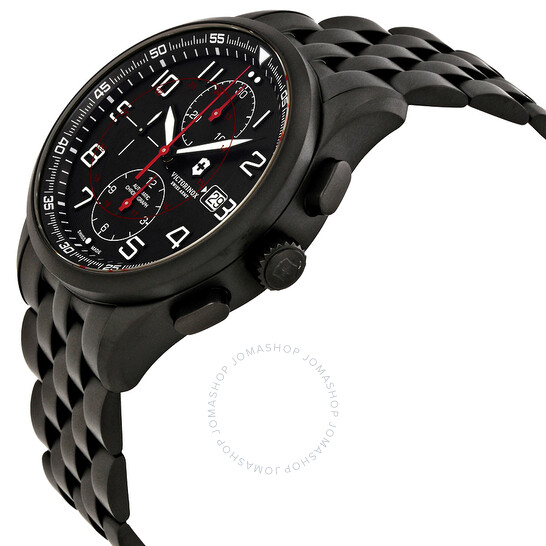 Def Tk① Victorinox Swiss Army Airboss Mechanical Chronograph Black