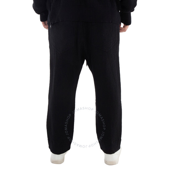 Viridi-Anne Men's Black Fulling Wide Cropped Trousers, Brand