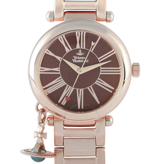 VIVIENNE WESTWOOD★VV006PBRRS マザーオブ女性 メタル時計 Vivienne Westwood Mother Orb Quartz Brown Dial Ladies Watch