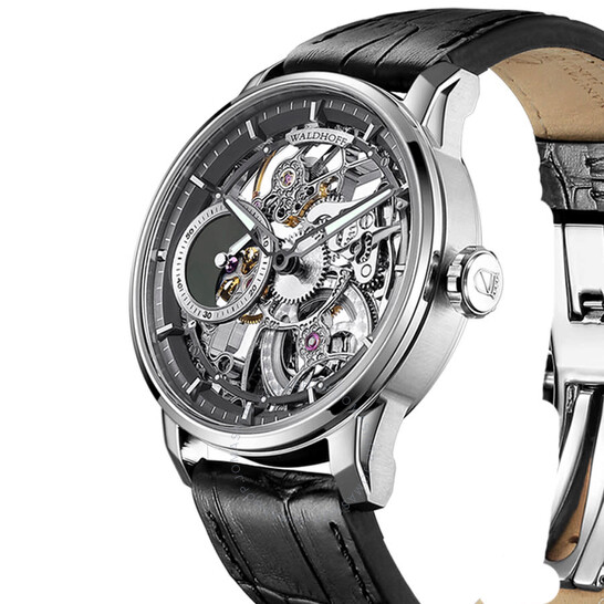 Waldhoff Paragon Pearl Obsidian Hand Wind Black Dial Men's