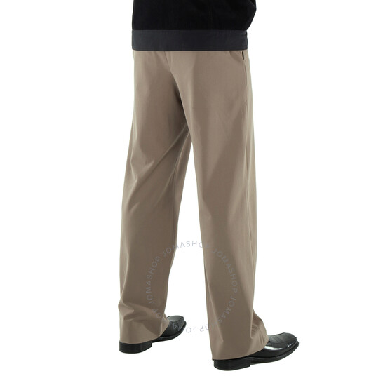 Wooyoungmi Men's Beige Wide-Leg Trousers, Brand Size 46