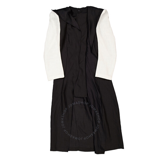 Yohji Yamamoto Black Button Detail Long-Sleeve Dress, Brand