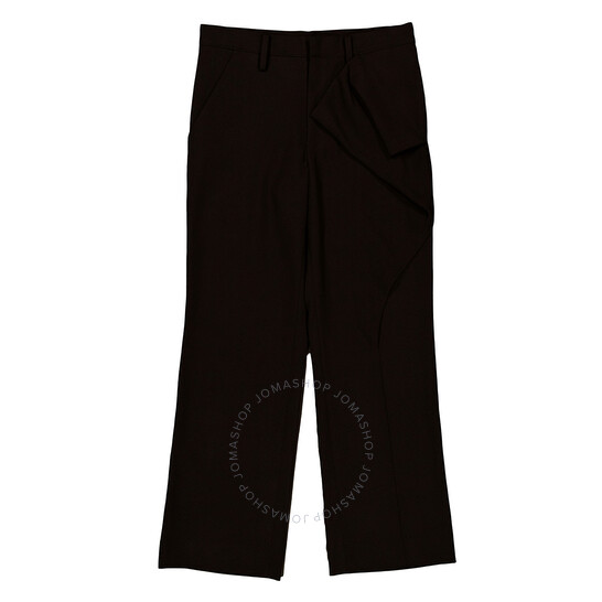 Yohji Yamamoto Ladies Black Left-Front Tucked Pants, Brand