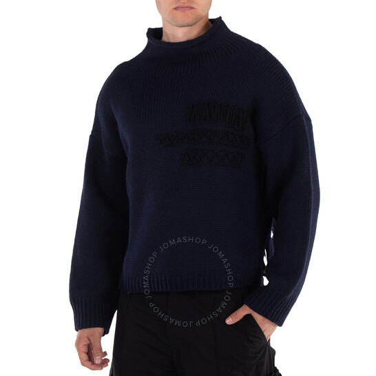 【ヨウジヤマモト】PATCH DESIGN HIGH NECK PULLOVER Drape High Neck Pullover – La Garçonne
