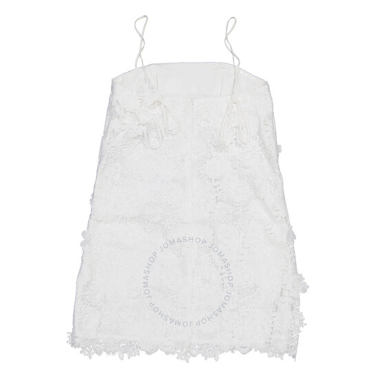Zimmermann Ivory Lace Flower Raie Mini Dress, Brand Size 2