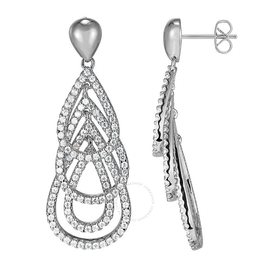 925 Couture Fine Silver And Rhodium Plated Bronze Cubic Zirconia Teardrop Chandelier Statement Earrings 52ae3s9569 0sfcp00 Las Jewelry Joma 925 Couture Fine Silver And Rhodium, Cubic Zirconia Teardrop Chandelier Earrings