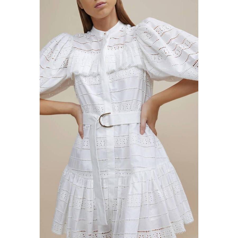 Acler Ladies Granville Dress Ivory, Size Small 69665IvoryS Apparel