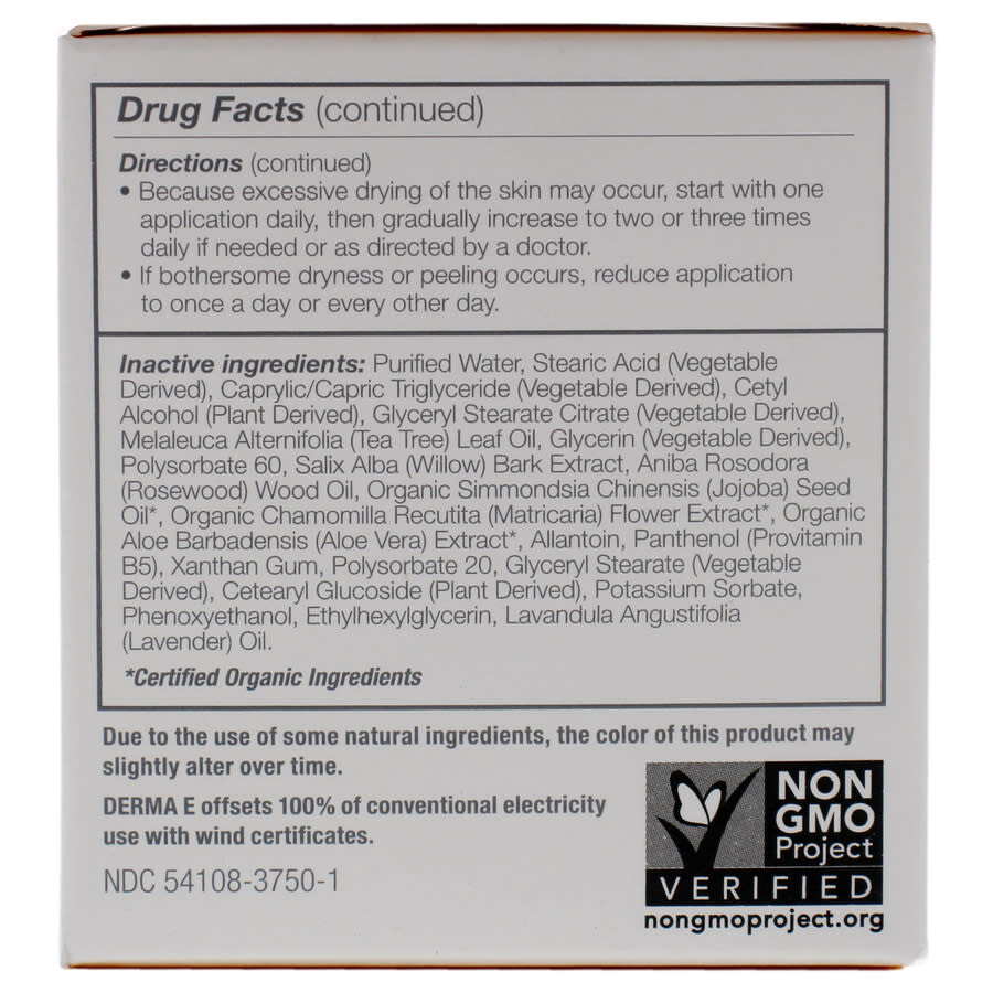 DermaE Acne Rebalancing Cream by DermaE for Unisex 2 oz Cream