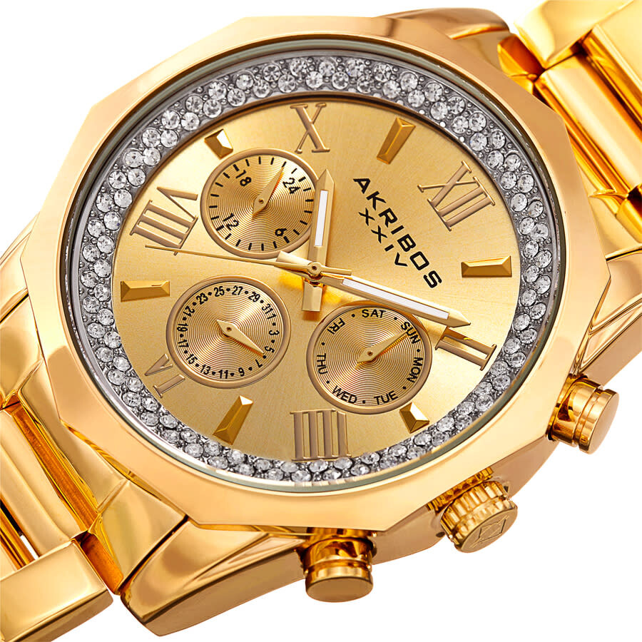 Akribos xxiv gold watch Outlet