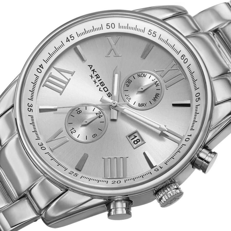 Akribos Xxiv Our Products Quartz Silver Dial Men's Watch P50123