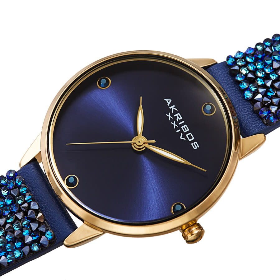Akribos xxiv ak1050 women's diamond & swarovski crystal watch clearance