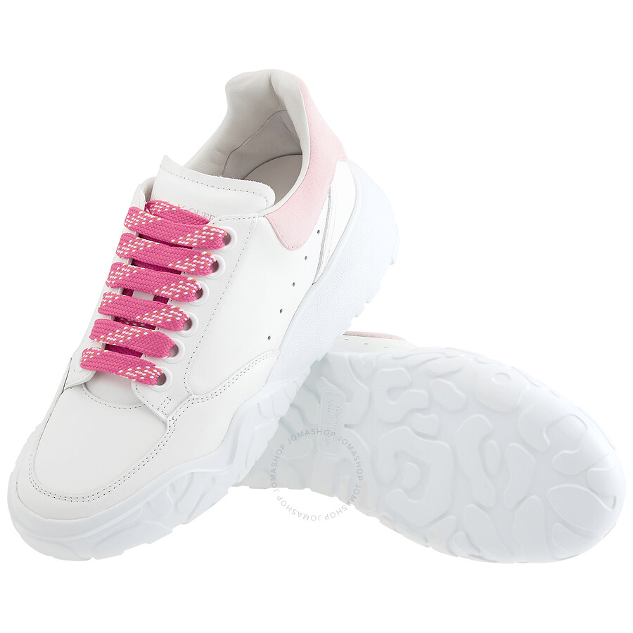 Alexander Mcqueen Ladies White Leather Court Sneakers Brand Size 35
