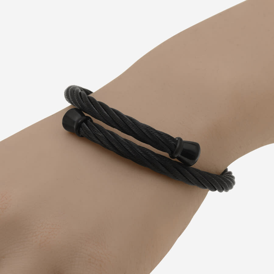 Alor Stainless Steel Cable Bangle Bracelet 1 0412000200 Mens