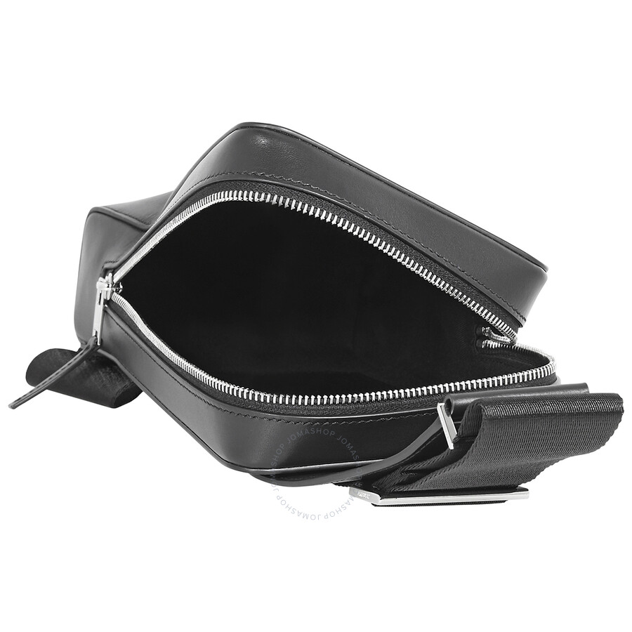 Ambush Black Leather One Shoulder Crossbody Bag BMNN001S22LEA0011072