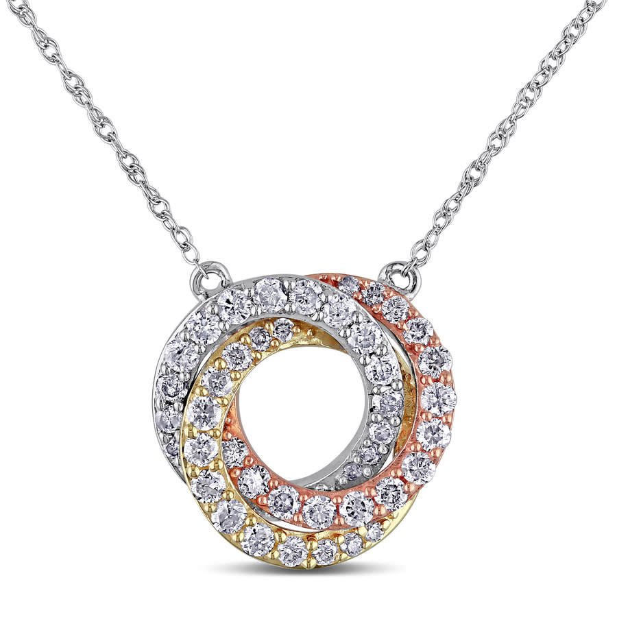 Amour 10K Tri-color Gold 1/2 CT TDW 