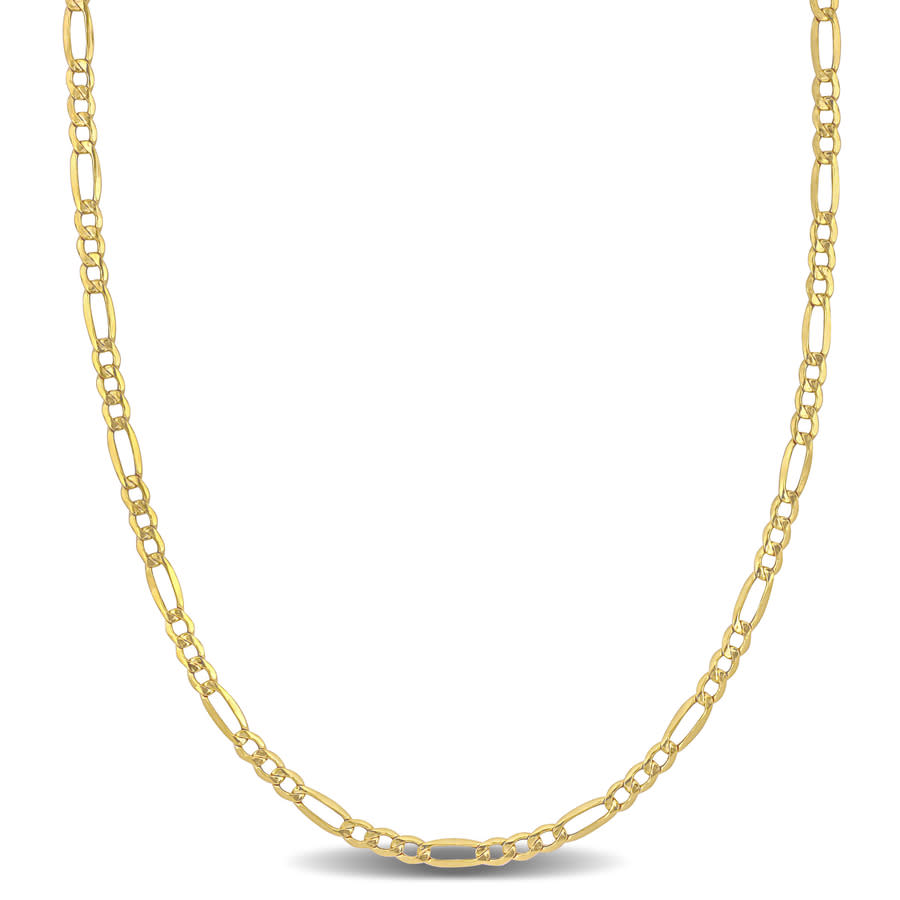 2.5 mm Figaro Link Chain Necklace 22 