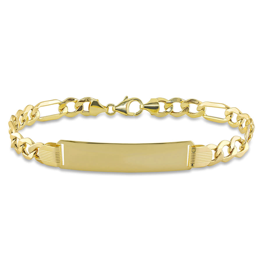 Amour 10K Yellow Gold Men's ID Bracelet 