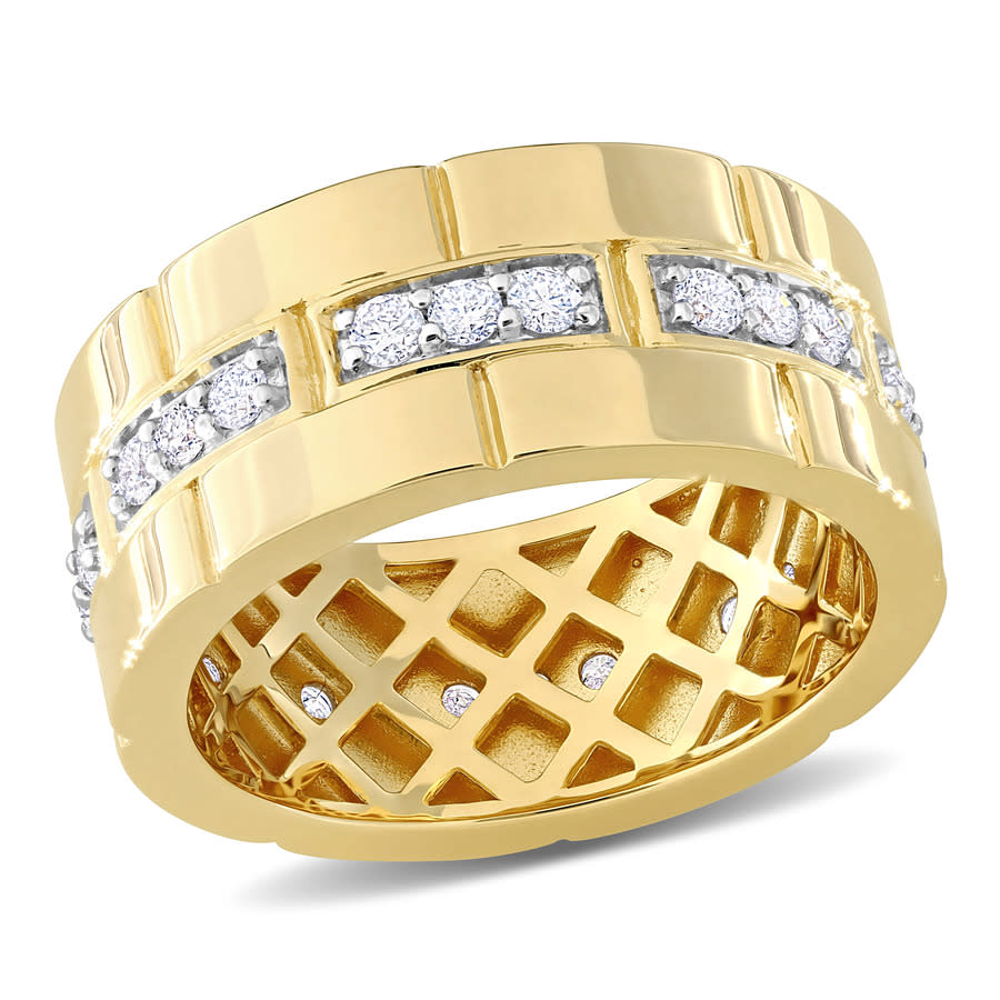 Amour 4/5ct TDW Diamond Triple Band Ring in 14k Yellow Gold JMS011277-9 ...