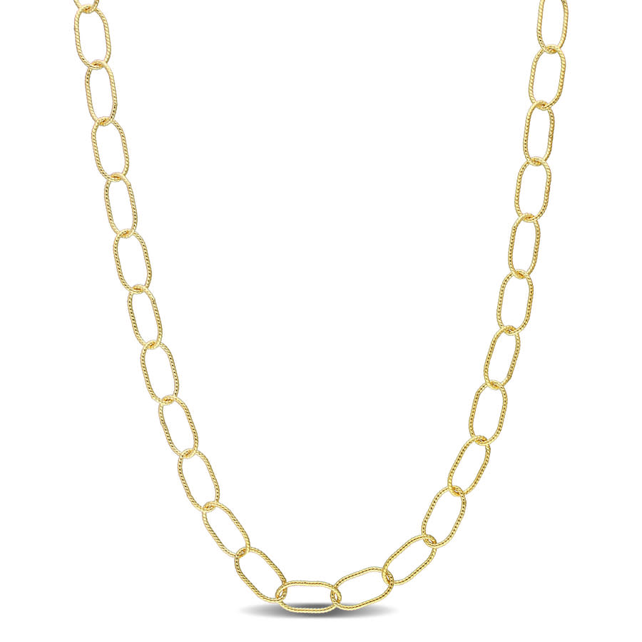 6.5 mm Twisted Rolo Chain Necklace 