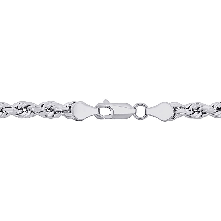 Silver 5mm Rope Chain Necklace 