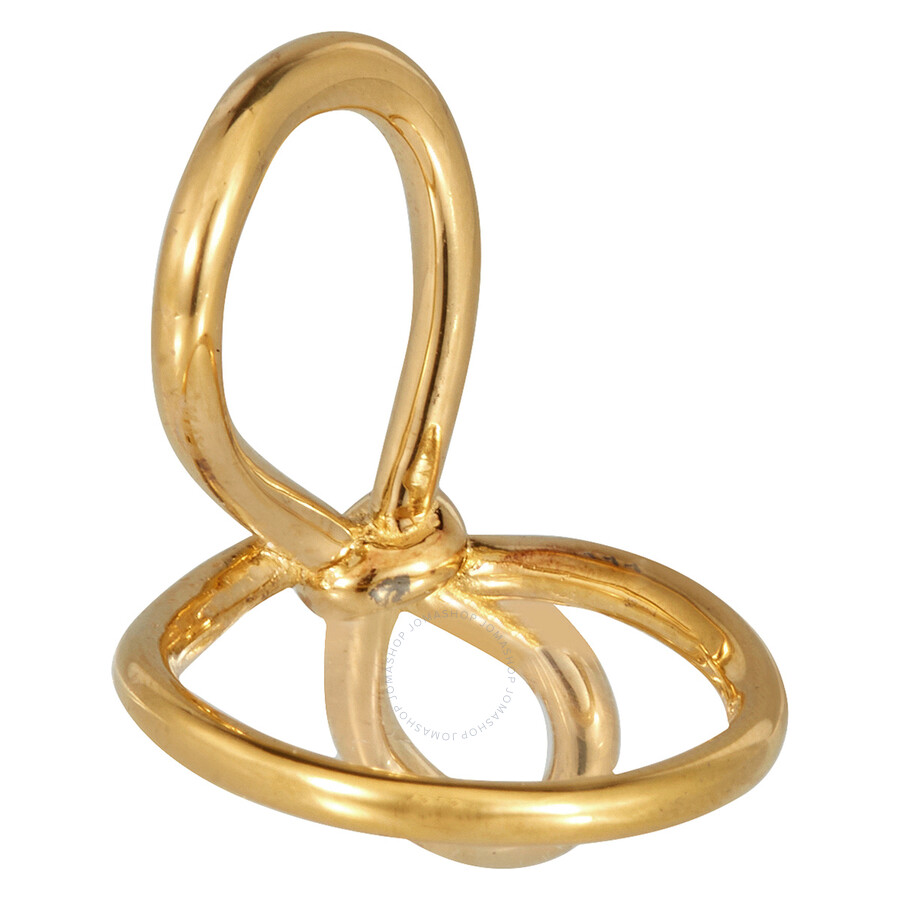 Apm Monaco Ladies Goldplated Sterling Silver Knot Ring, Brand Size 56