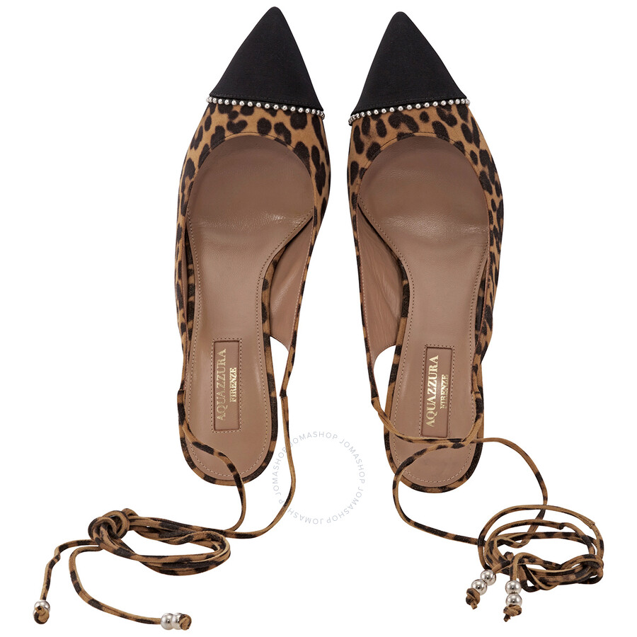 leopard print slingbacks
