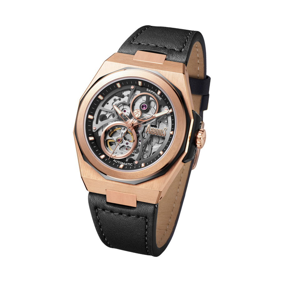 Arbutus Wall Street Automatic Black Dial Men's Watch AR2203RBB