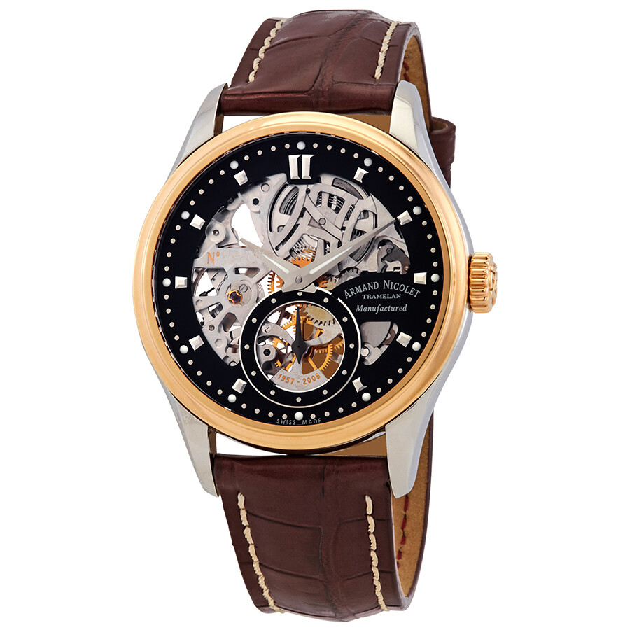 Armand Nicolet LS8 Skeleton Dial Men's Hand Wound Watch 8620SNR