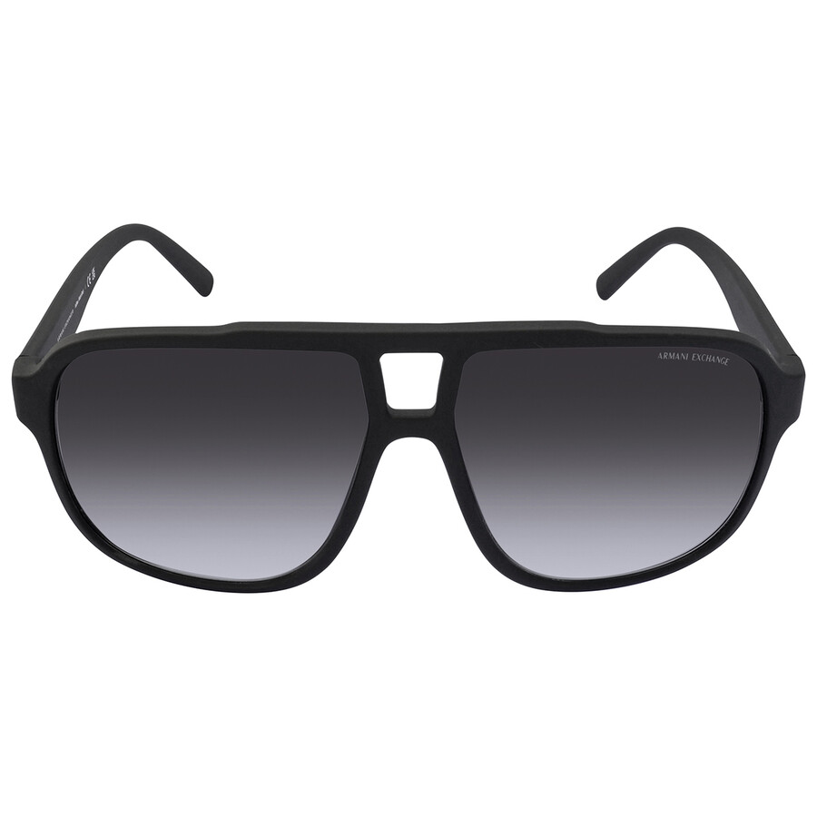 Armani Exchange Gradient Gray Rectangular Men's Sunglasses AX4104S