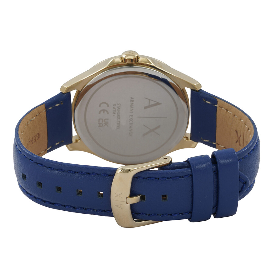 Armani Exchange Lady Hampton Quartz Gold Dial Ladies Watch And Bracelet