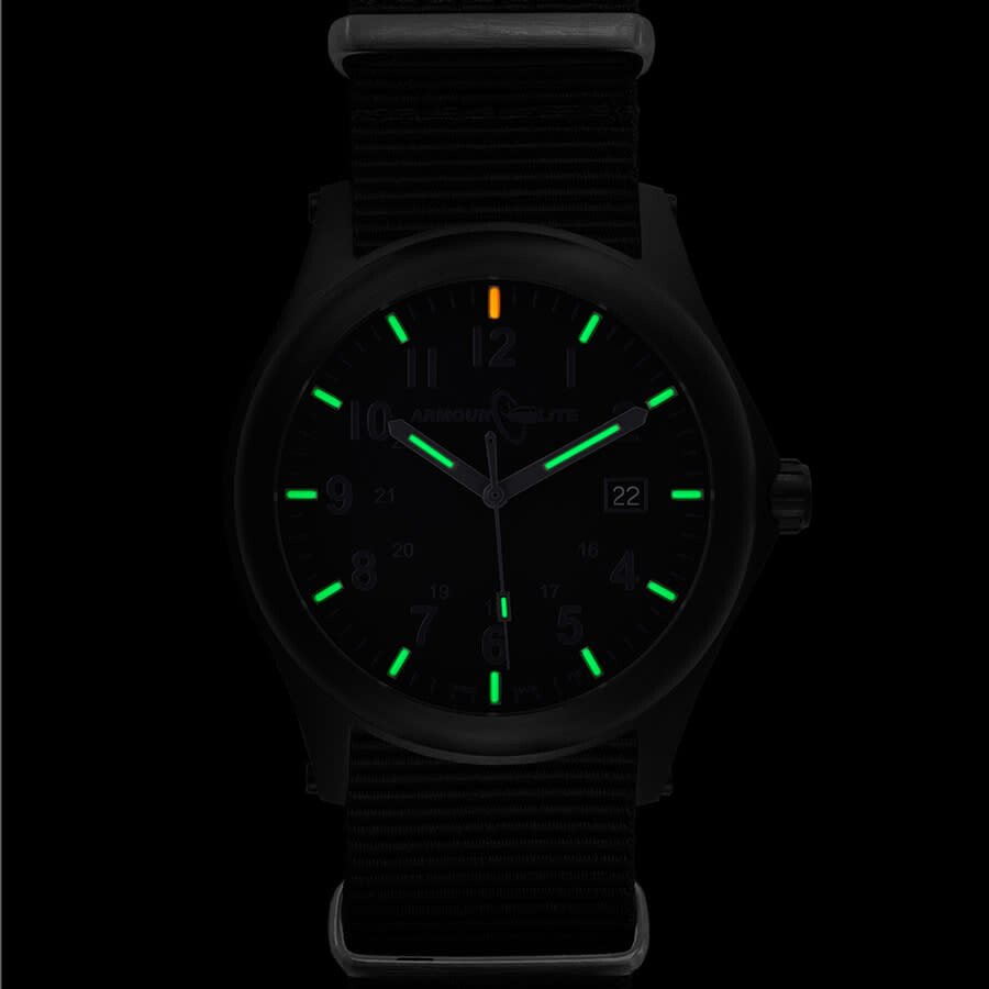 Armourlite Field (Tritium Illuminated) Quartz Black Dial Men's Watch